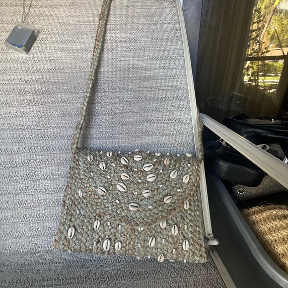 Tan Shoulder Bag with Compact Design and Textured Finish - Picture 2 of 7